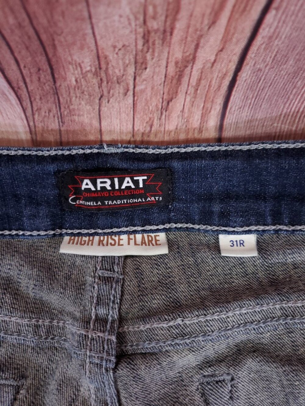Ariat Chimayo Collection High Rise Flare Jeans Womens 31R Extreme Bell Bottom - Picture 10 of 16